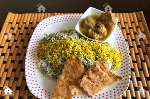 باقالی پلو با گوشت