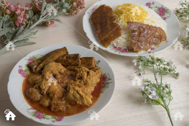 چلو خورش مسما بادمجان